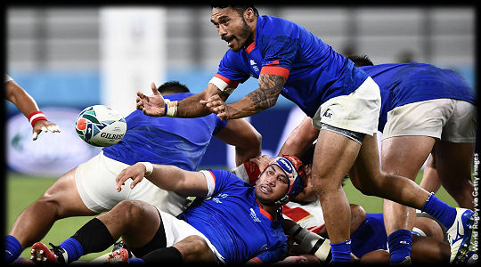 Japan v Samoa Japan ruck RWC2019